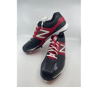 New Balance Men's MB4040 Baseball Cleats Black/Red Size 16